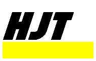 Schwarzer Text "HJT" mit gelbem horizontalem Rechteck darunter.