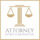 Scales of justice logo for Attorney Jeffrey D. Brownstein in gold and white.
