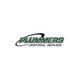Logo of Plummers Disposal Service with green text and a swoosh graphic on a white background.