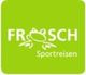 Grünes Logo mit Froschbild und Text "Frosch Sportreisen".
