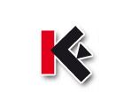 Logo mit rotem "K" und schwarzem "K" auf weißem Hintergrund.