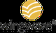 wingwave-Logo: Gelber Kreis mit weißen Wellen über schwarzem Schriftzug "wingwave".