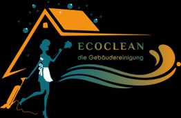 Logodesign für "Ecoclean" mit einer Silhouette, Wasserwellen und einem stilisierten Hausdach.