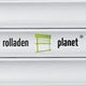 Logo mit "rolladen planet" und einer grünen Jalousie-Grafik auf weißem Hintergrund.