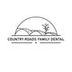 Logo with hills, road, and tree for Country Roads Family Dental.