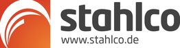 Logo der Firma Stahlco mit Schriftzug und Webseite www.stahlco.de auf weißem Hintergrund.