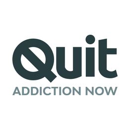 "Quit Addiction Now" text logo with a stylized 'Q'.