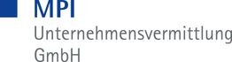 Logo mit blauem Quadrat und Text: "MPI Unternehmensvermittlung GmbH".
