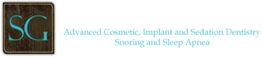 Logo with "SG" and text: "Advanced Cosmetic, Implant and Sedation Dentistry, Snoring and Sleep Apnea."