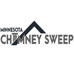 Logo with "Minnesota Chimney Sweep" text, chimney icon forming part of the "M" and roof outline.