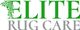 "Elite Rug Care" logo in green and gray with decorative leaf design on the "E."