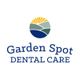 Logo of Garden Spot Dental Care with a sun and field design above the text.