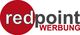 Logo mit rotem Kreis links, darin "red". Rechts steht "point WERBUNG" in Schwarz und Rot.