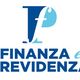 Logo con lettera "f" stilizzata e testo "Finanza e Previdenza". Sfondo bianco.