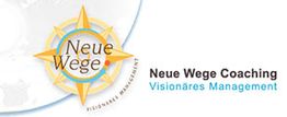 Logo von Neue Wege Coaching, Visionäres Management mit einem Kompass-Design.