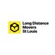 Yellow and black logo reading "Long Distance Movers St Louis" with a cube design.