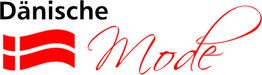 Logo: "Dänische Mode" in schwarzer und roter Schrift mit dänischer Flagge als Symbol.