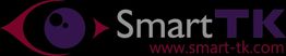 Logo de SmartTK con un ojo morado y texto "www.smart-tk.com" en fondo negro.