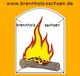 Logo von Brennholz Sachsen mit loderndem Feuer und dem Text: www.brennholz-sachsen.de.