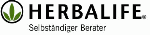 Herbalife-Logo mit grünem Blatt, Schriftzug: "Selbständiger Berater" darunter.