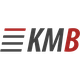 Logo mit den Buchstaben "KMB", vertikale rote Linien links.