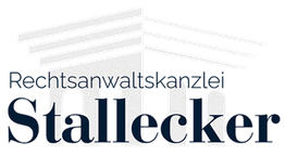Logo der Rechtsanwaltskanzlei Stallecker mit stilisiertem Gebäude und Schriftzug.