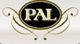 Logo with the text "PAL" in an oval, surrounded by decorative swirls.