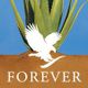 Ein weißer Adler und "FOREVER" über einer Aloe-Pflanze vor blauem Himmel und braunem Boden.