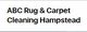Text reading "ABC Rug & Carpet Cleaning Hampstead" in black on a white background.