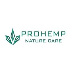 Logo met groene bladeren en tekst: "PROHEMP NATURE CARE".