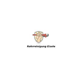 Eine Faust hält einen Schraubenschlüssel. Darunter steht "Rohrreinigung Eisele".