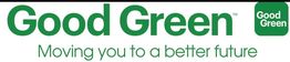 "Good Green logo with tagline 'Moving you to a better future' in green text on white background."