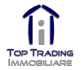 Logo di "Top Trading Immobiliare" con icona stilizzata di una casa in blu e grigio.