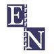 Logo con lettere "E" e "N" bianche su sfondo blu, divise da una linea dentata verticale.