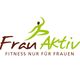 Logo von Frau Aktiv, einer Fitnesskette nur für Frauen, mit grünem Figur-Symbol.