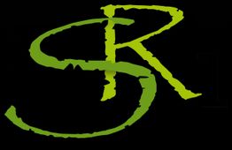 Grünes SR-Logo auf schwarzem Hintergrund.