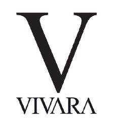 Logotipo da Vivara com a letra "V" grande acima do nome.