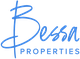 Blue "Bessa Properties" logo in cursive font on a transparent background.