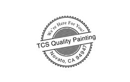 Seal with text: "We're Here For You! TCS Quality Painting, Novato, CA 94947".