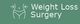 Simple line drawing of a body with arrows, next to "Weight Loss Surgery" text.