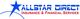 Logo with a blue star, text "Allstar Direct Insurance & Financial Services" in red and blue.