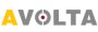Logo mit dem Schriftzug "AVOLTA" in gelb und grau, wobei das "O" wie ein Ziel dargestellt ist.