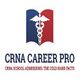CRNA Career Pro logo with medical caduceus and text about school admissions.