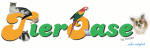 Logo der "TierOase" mit Bildern von Katzen, Hund und Papagei.
