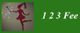 Silhouette einer Fee mit Zauberstab, daneben der Text "1 2 3 Fee" auf grünem Hintergrund.