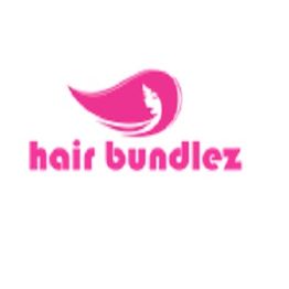 Logo of Hair Bundlez in pink with stylized hair silhouette.