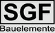 Logo mit der Aufschrift "SGF Bauelemente" in schwarzem Text auf weißem Hintergrund.