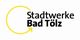 Logo der Stadtwerke Bad Tölz mit gelbem Pfeil in Kreisform auf weißem Hintergrund.