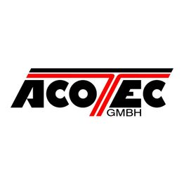 Das Logo der Acotec GmbH mit stilisiertem Schriftzug in Schwarz und Rot.