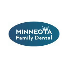 "Minneota Family Dental logo with Viking helmet above the 'O' in Minneota."